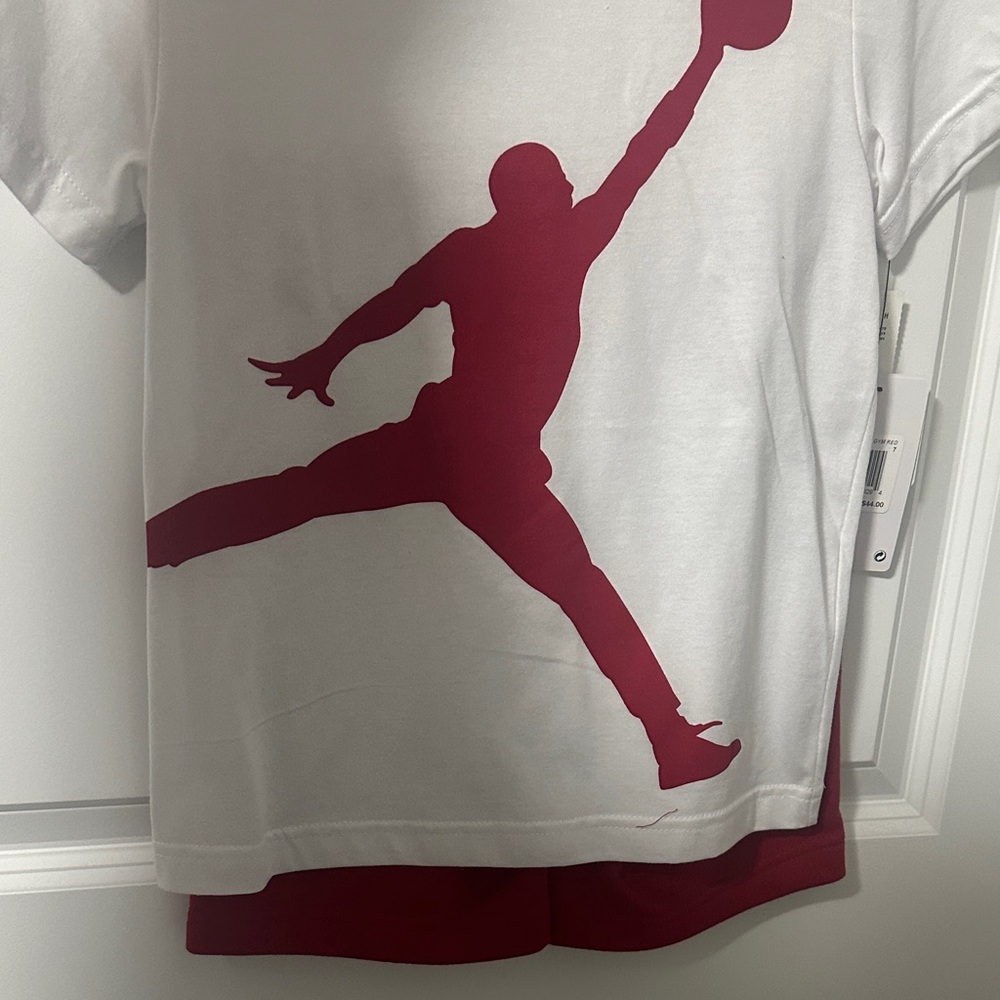 Jordan Kids Matching Set in White and Red